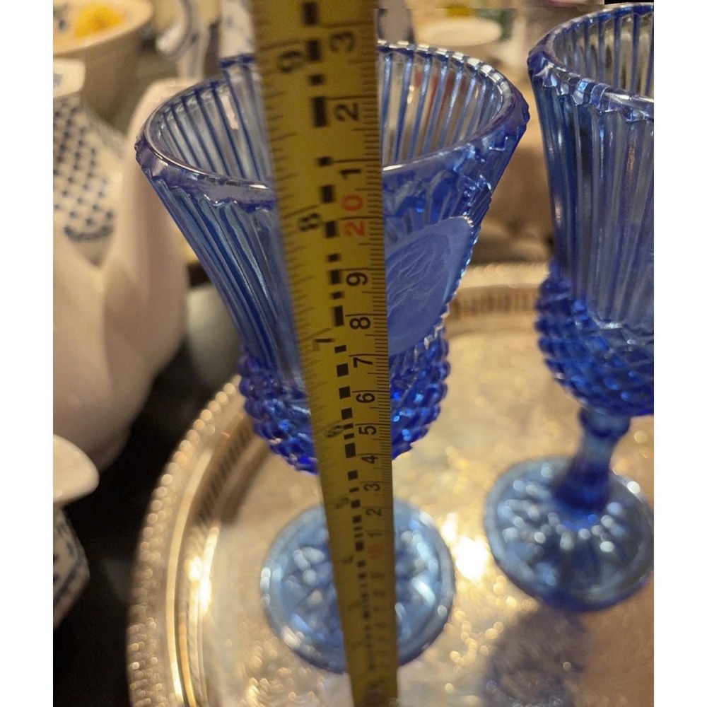 George Washington Blue Goblets (2) LE Smith Bicentennial America250 Celebration - Picture 12 of 12